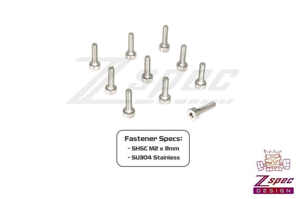 ZSPEC M2-0.4x8mm Fasteners, SHSC, Stainless SUS304, 10-Pack