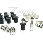 ZSPEC M6x25mm Titanium Shank/Shoulder Bolts, Well or Rivet Nuts, 10-Pack