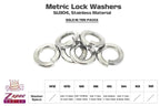 ZSPEC M4 Lock Washers, SUS304 Stainless, 10-Pack