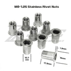 ZSPEC M8-1.25 Rivet Nuts, SUS304 Stainless Steel, 10-Pack