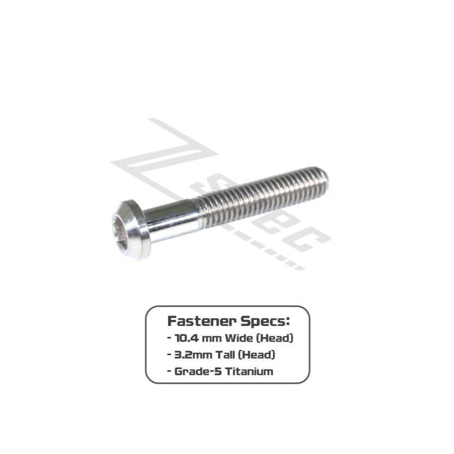 ZSPEC M6-1.0x35mm Dress Up Bolt® Fastener, Angled Head, Titanium Grade-5, Per Each
