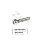 ZSPEC M5-0.8x25mm SHSC Fastener/Bolt, Socket Cap, Titanium Grade-5, Per Each