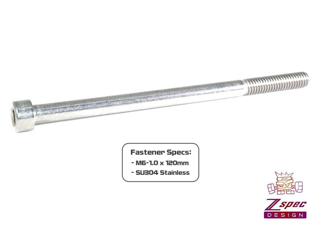 ZSPEC M6-1.0x120mm Socket-Cap SHSC Fasteners, Stainless, 10-Pack
