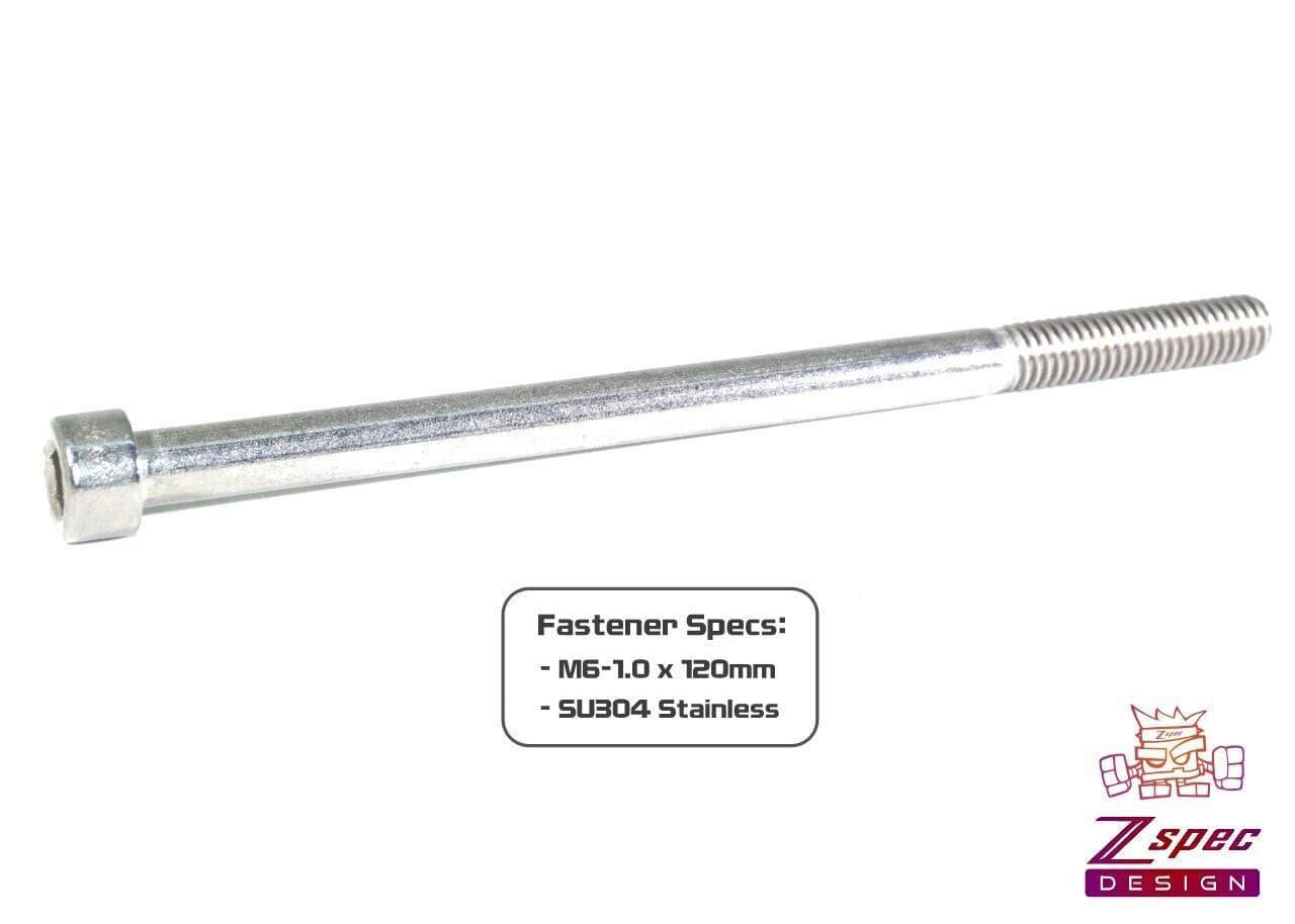 ZSPEC M6-1.0x120mm Socket-Cap SHSC Fasteners, Stainless, 10-Pack