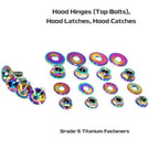 ZSPEC Hood Hinges/Latches/Catches Fasteners for '20+ Toyota Supra MKV GR A90, Titanium