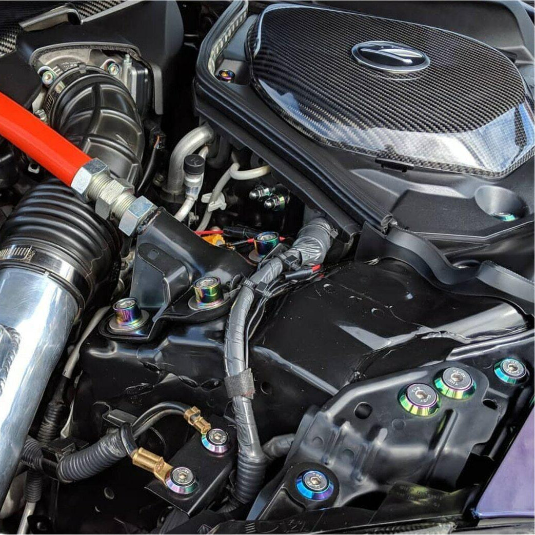 ZSPEC "Stage 3" Dress Up Bolts® Fastener Kit for Nissan 350z DE/HR +10mm Longer Plenum Bolts, Stainless & Billet