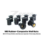 ZSPEC M6x25mm Titanium Shank/Shoulder Bolts, Well or Rivet Nuts, 10-Pack