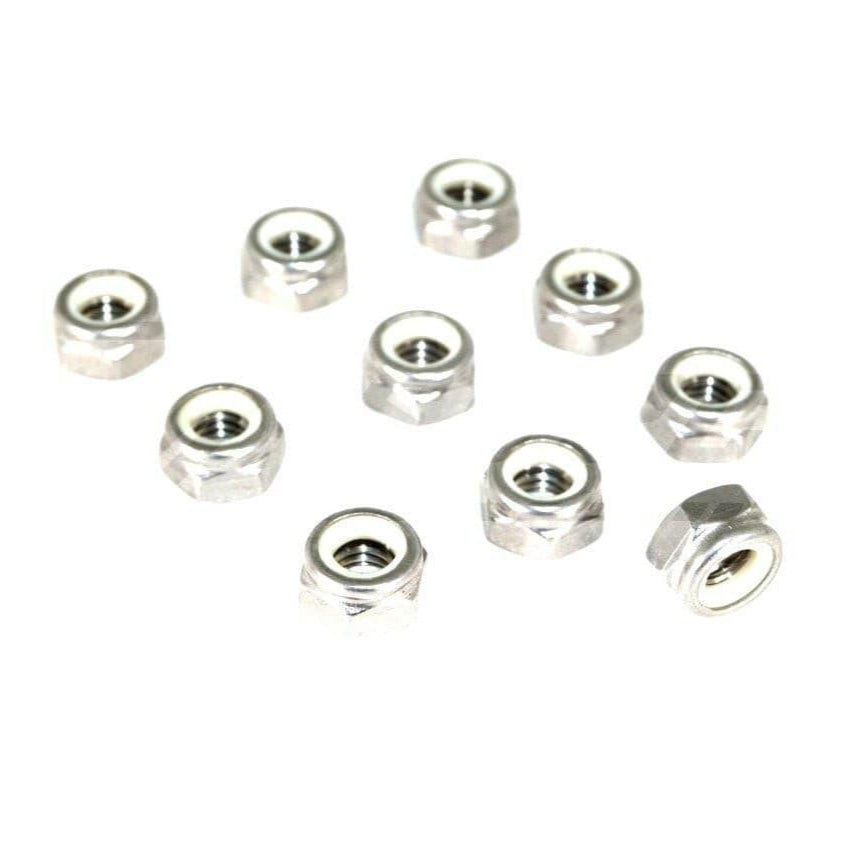 ZSPEC M8-1.25 Nylon Lock Nuts, Stainless SUS304, 10-Pack