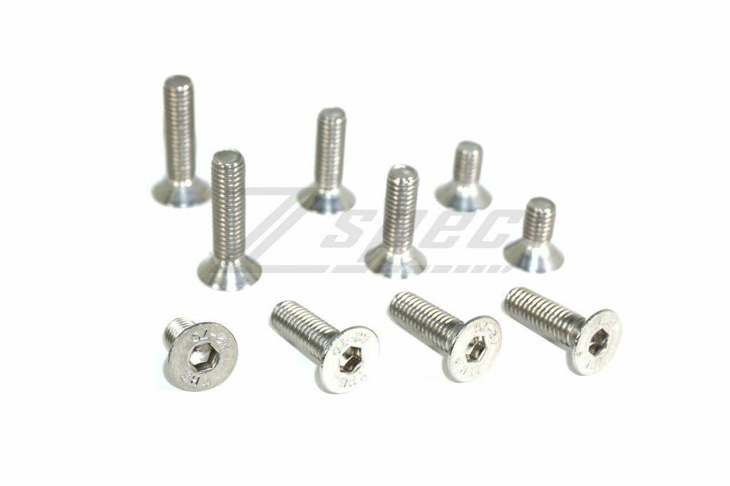 ZSPEC M6-1.0x25mm Flat-Head FHSC Fasteners, Stainless, 10-Pack