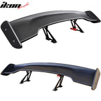 Universal 57in GT Trunk Spoiler & LED Brake Light Black ABS