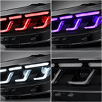 RGB DRL LED Headlight Set for Ford Mustang by Stratec Systems