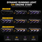RGB DRL LED Headlight Set for Ford Mustang by Stratec Systems