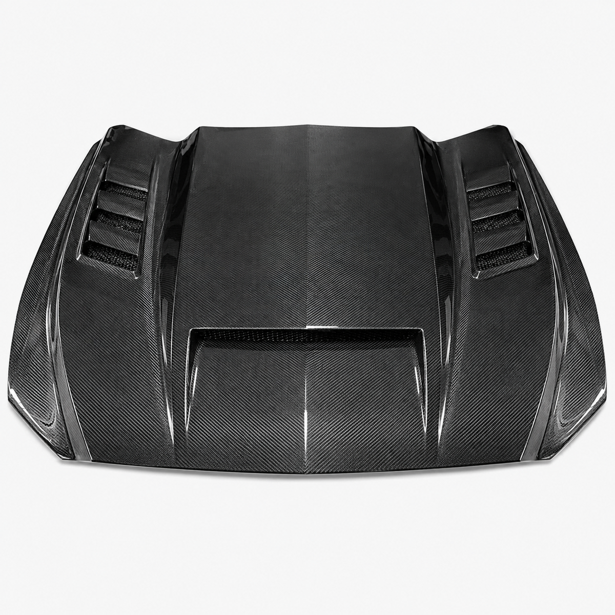 Functional Dry Carbon Fiber Vented Performance Hood for Ford Mustang by Stratec Systems