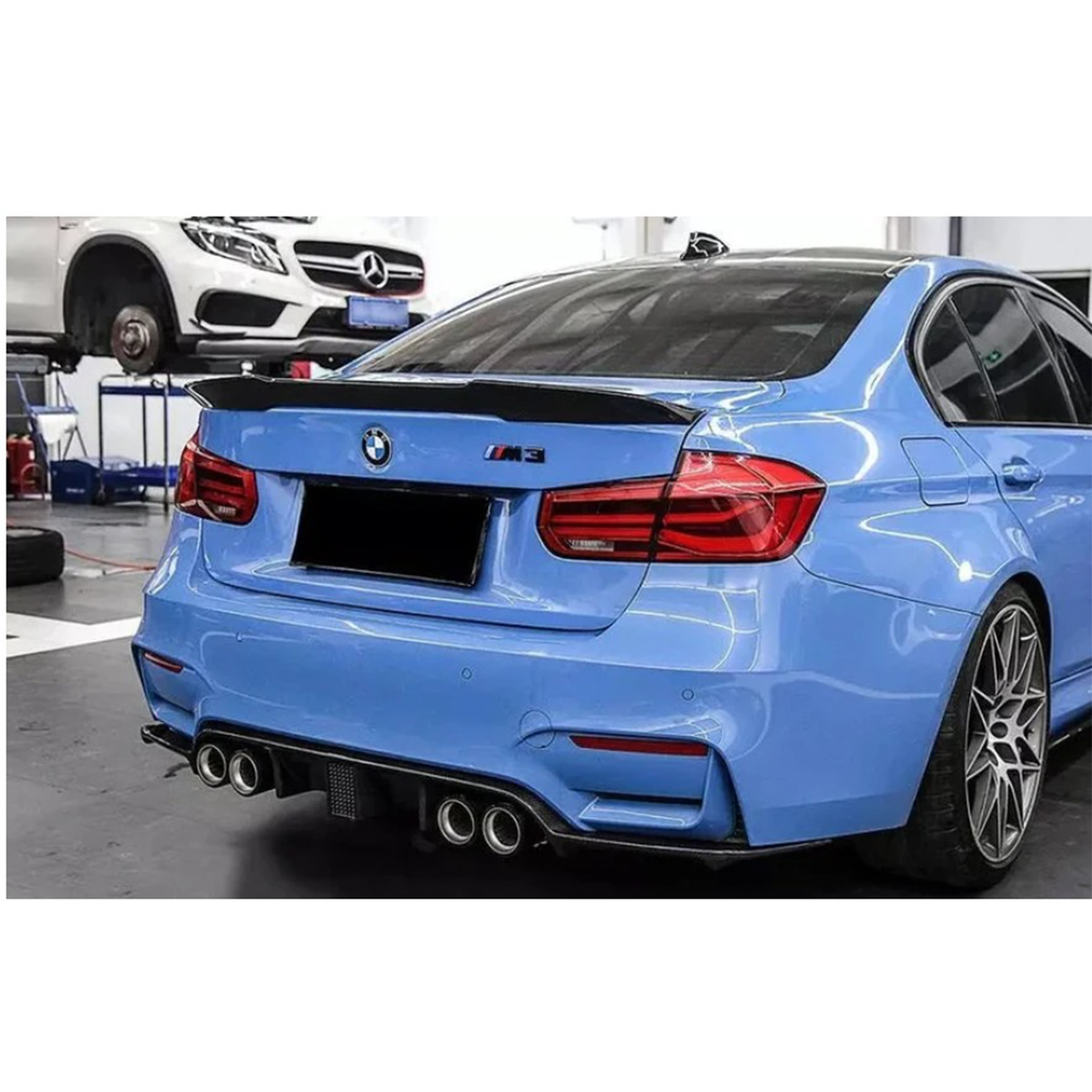 K Style Carbon Fiber Rear Diffuser for BMW F80 M3 F82 F83 M4 by Stratec Systems