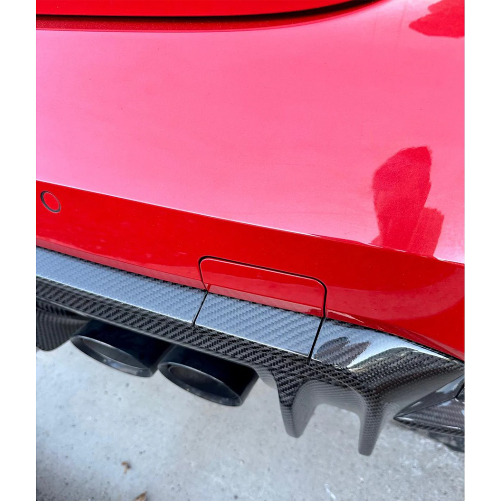 Carbon Fiber 3D Style Rear Diffuser Corner Extensions for BMW G80 M3 G82 M4 - Bull Boost Performance