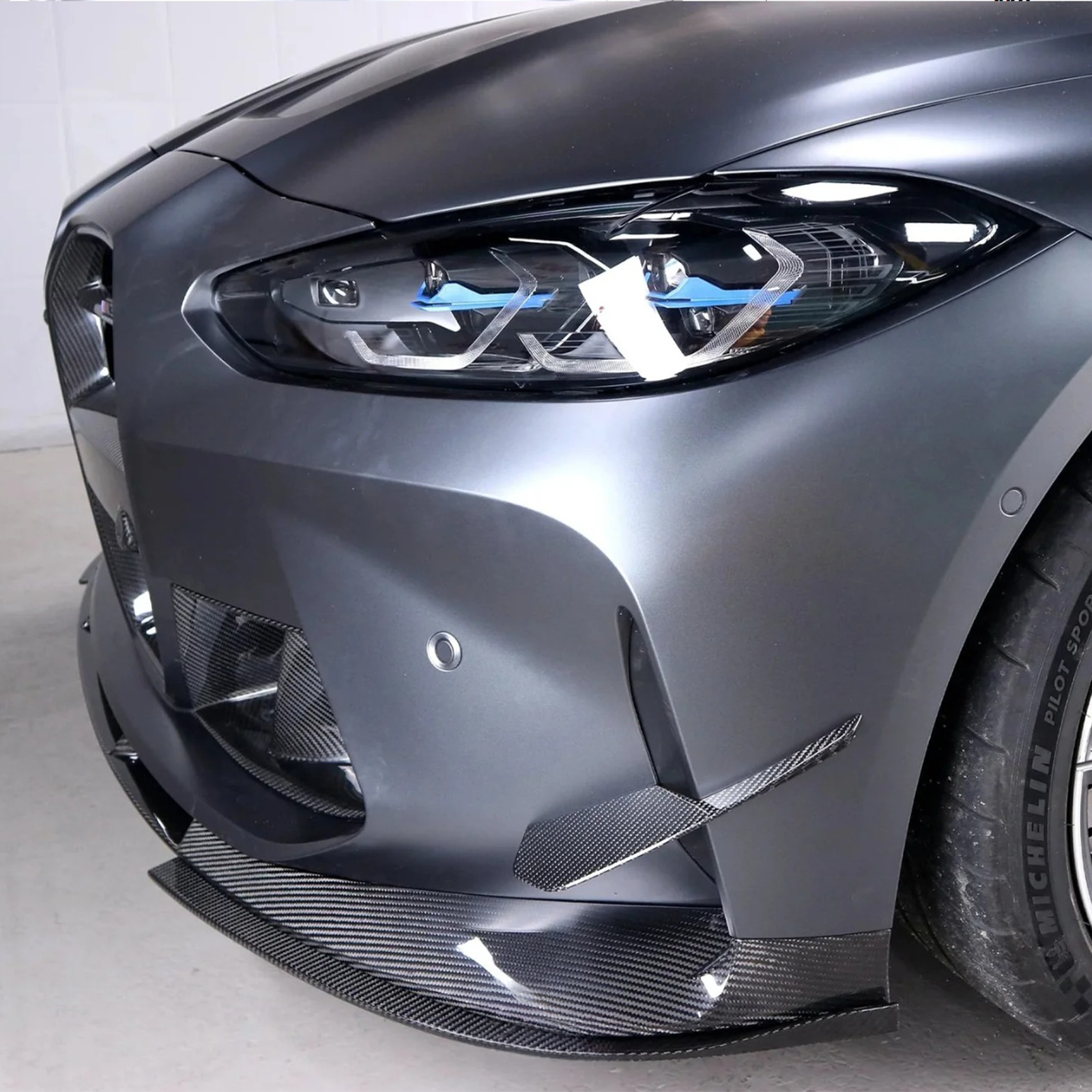 3D Style Dry Carbon Fiber Front Lip (OEM Mount) for BMW G80 M3 G82 G83 M4 - Bull Boost Performance