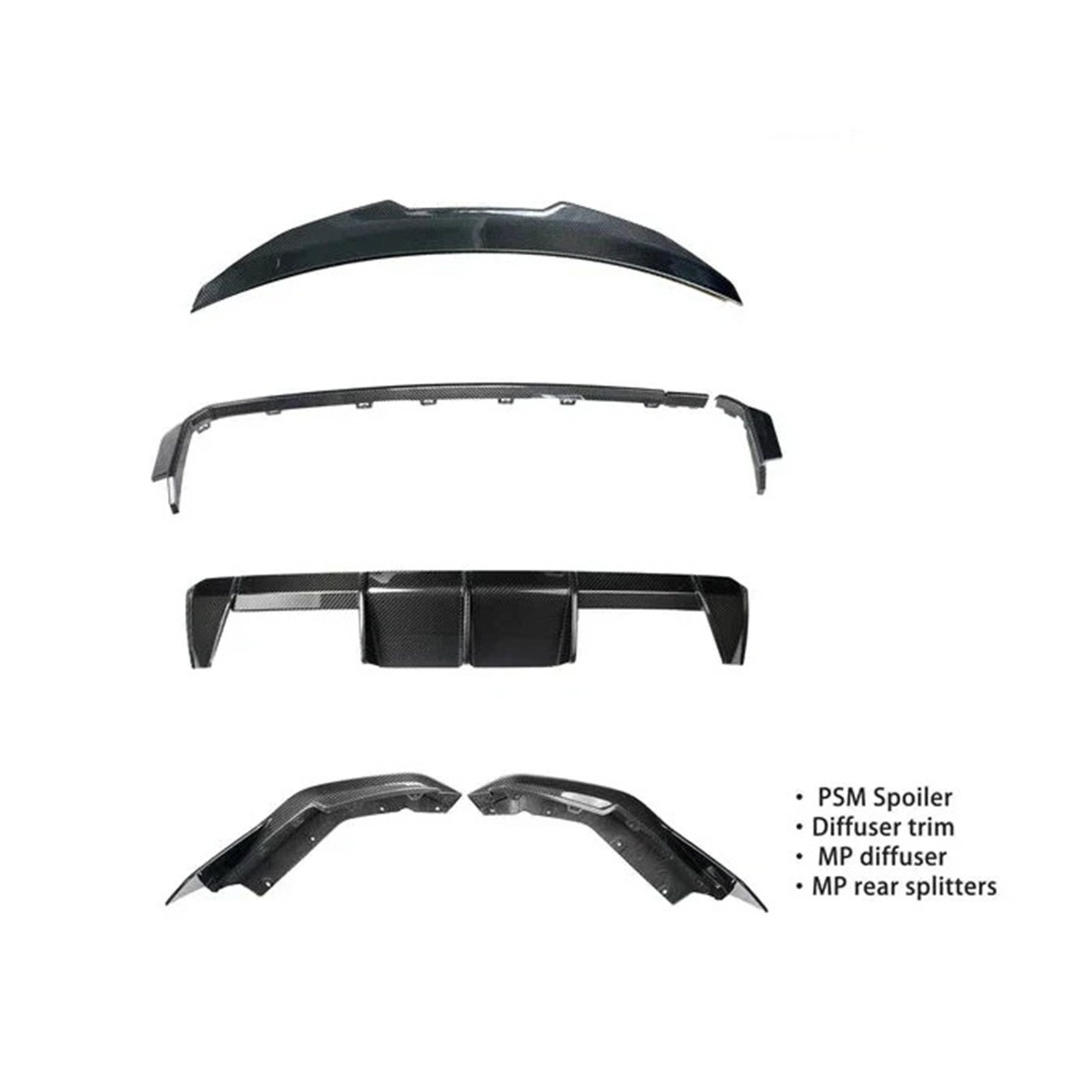 Full Dry Carbon Fiber Rear Diffuser Kit for BMW G80 M3 G82 G83 M4 - Bull Boost Performance