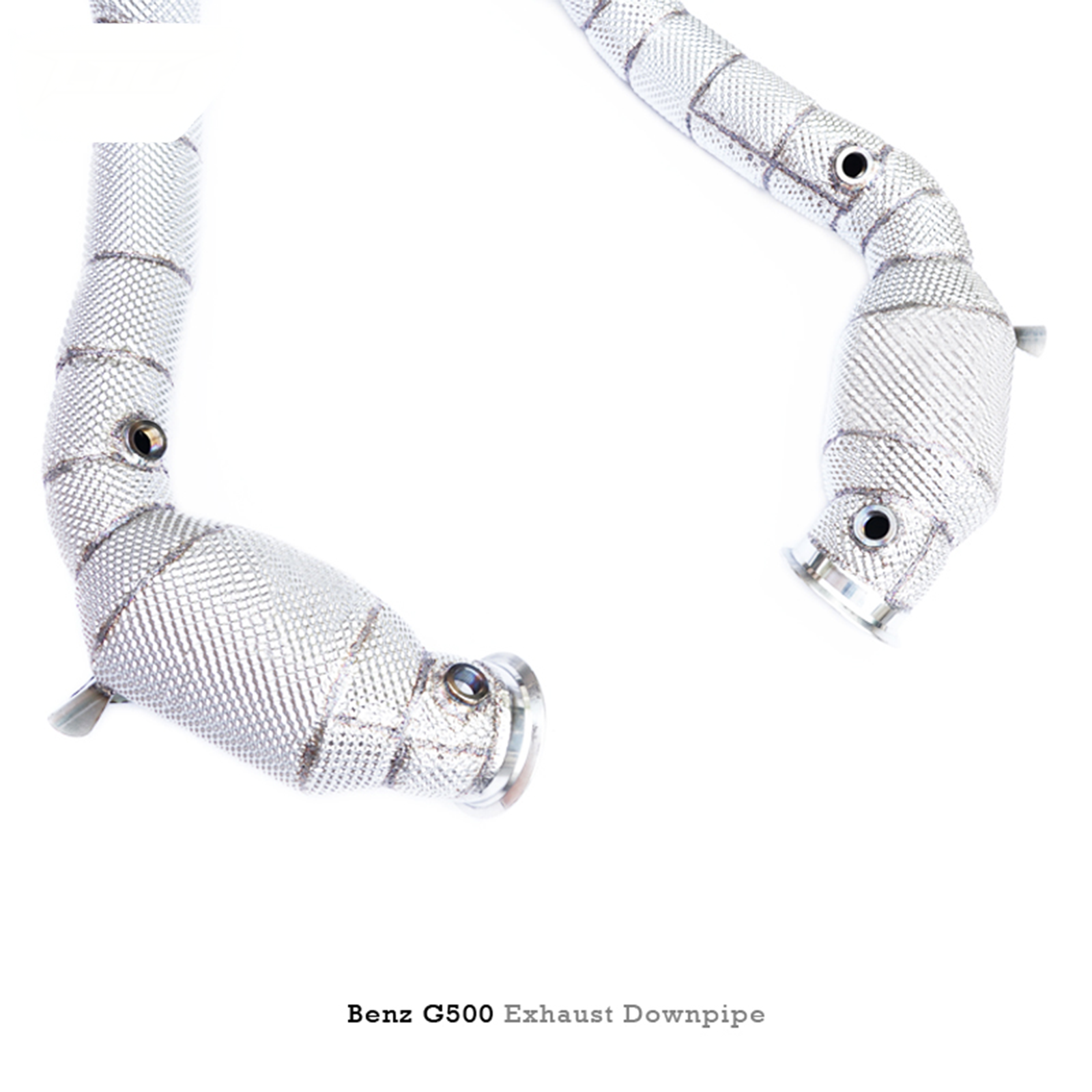 High Flow Catted T304 Stainless Downpipe for Mercedes Benz G500 W463A 4.0T - Bull Boost Performance