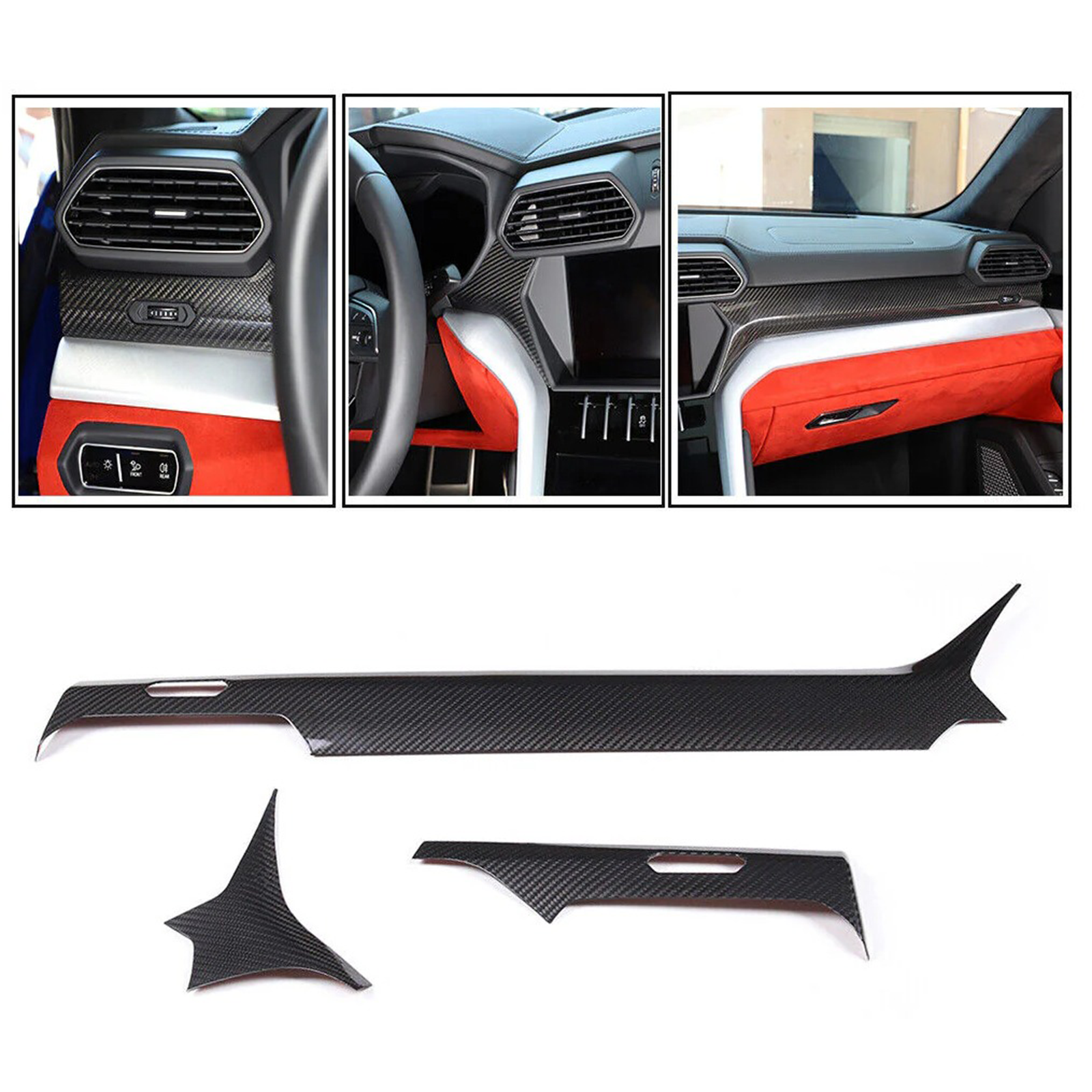 Dry Carbon Fiber Interior Trim Kit for Lamborghini Urus - Bull Boost Performance