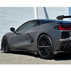 Dry Carbon Fiber Side Skirts Extension Panel for Chevrolet Corvette C8 - Bull Boost Performance