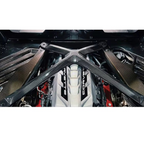 Dry Carbon Fiber Engine Bay X‑Brace for Chevrolet Corvette C8 Z51 Z06 Z07 - Bull Boost Performance