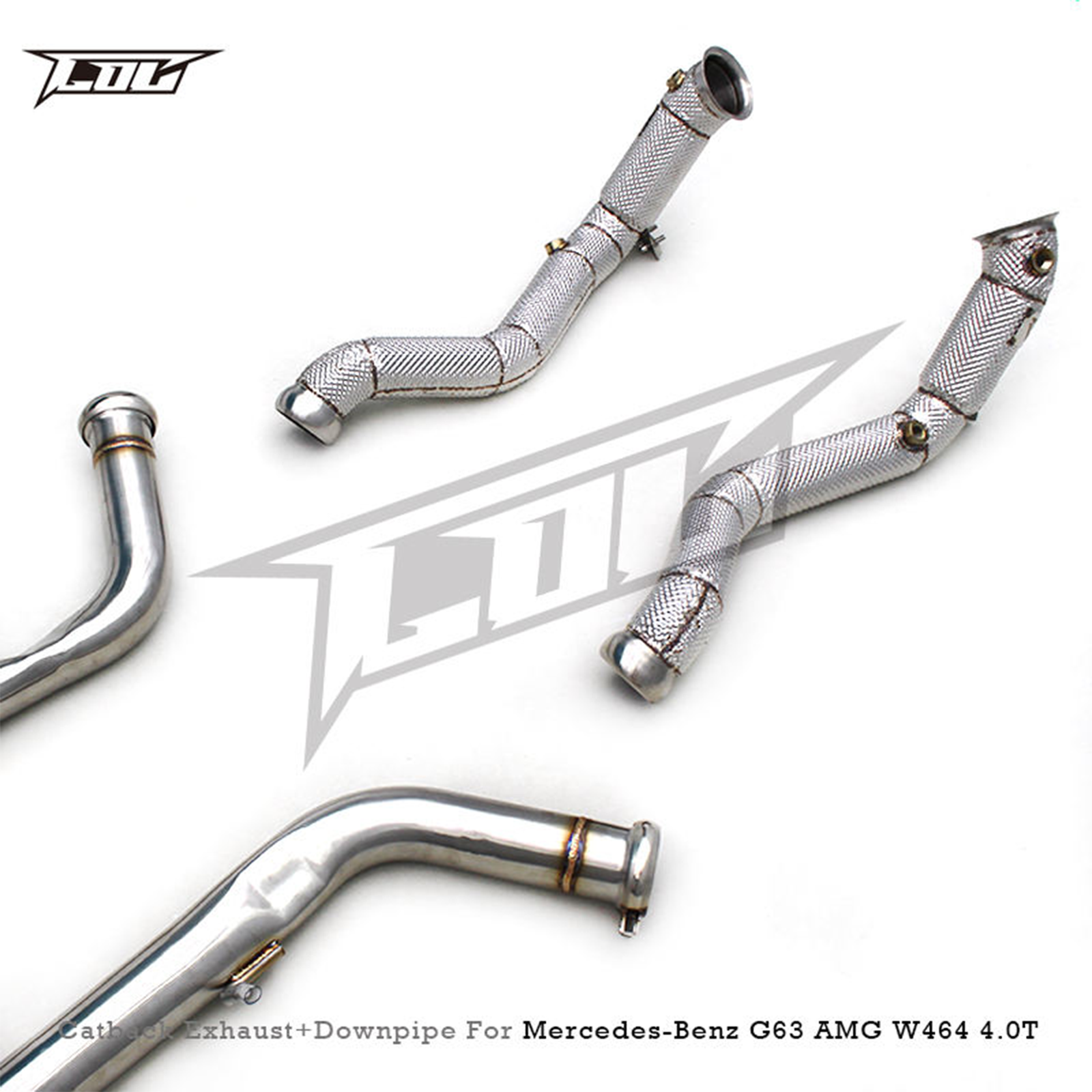 Titanium Catback Exhaust System Downpipes for Mercedes Benz G500 G550 W463 - Bull Boost Performance