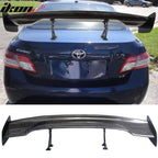 Universal 57" JDM Racing GT RS Carbon Fiber Trunk Spoiler W/ Brackets