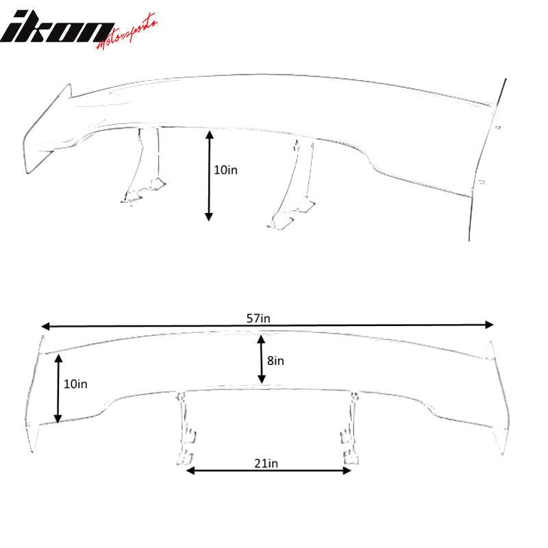 2000-2009 Honda S2000 57" Wide JDM Racing Trunk Spoiler Carbon Fiber