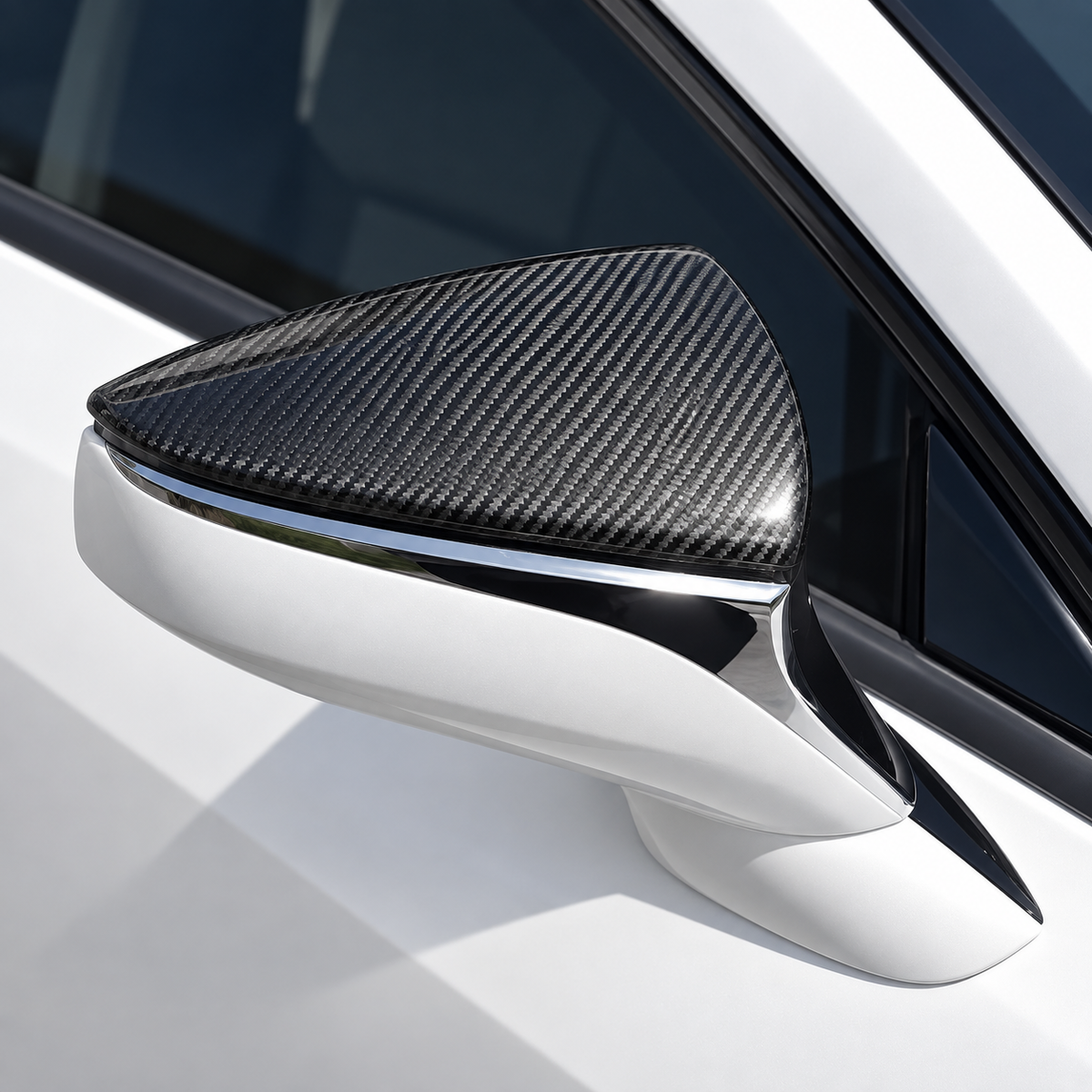 OEM Style Carbon Fiber Mirror Cap Set for Lexus IS300 IS350 IS500 by Stratec Systems