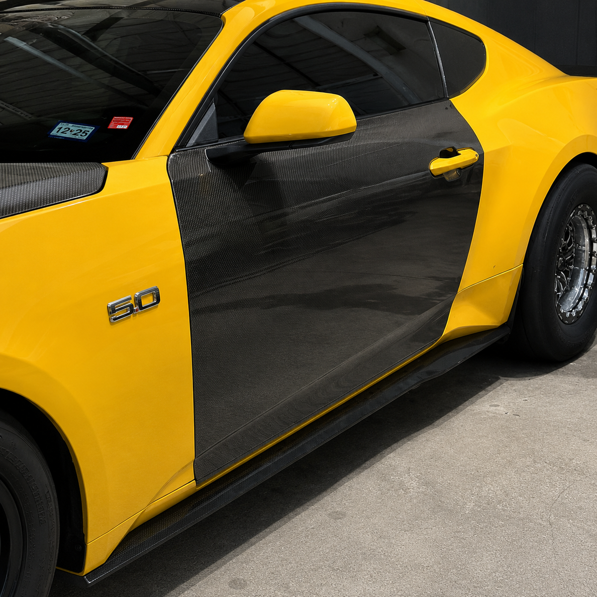 Dry Carbon Fiber Side Doors for Ford Mustang S650 by Stratec Systems