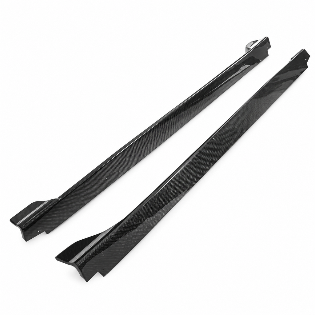 Dry Carbon Fiber Side Skirt Extensions for Lexus RC F by Stratec Systems
