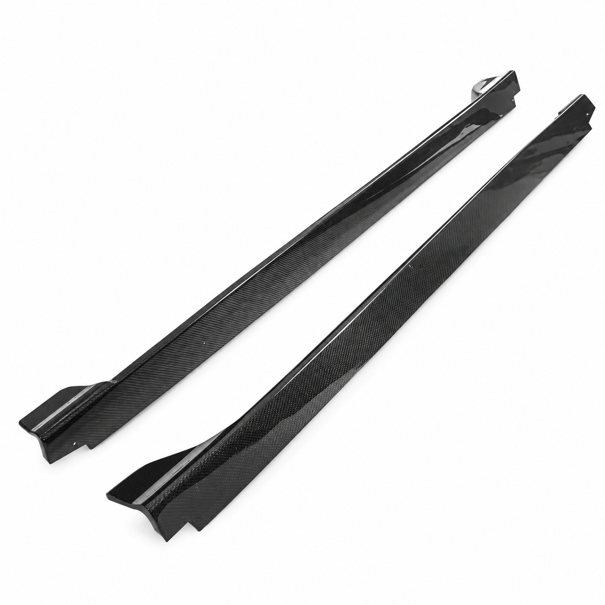 Dry Carbon Fiber Side Skirt Extensions for Lexus RC F by Stratec Systems