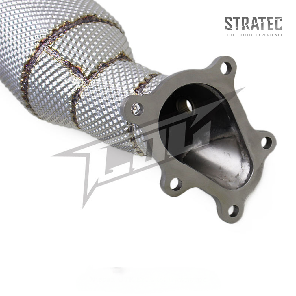 High‑Flow Catted Stainless Steel Downpipe with Heat Shield for Nissan GT‑R R35 3.8TT - Bull Boost Performance