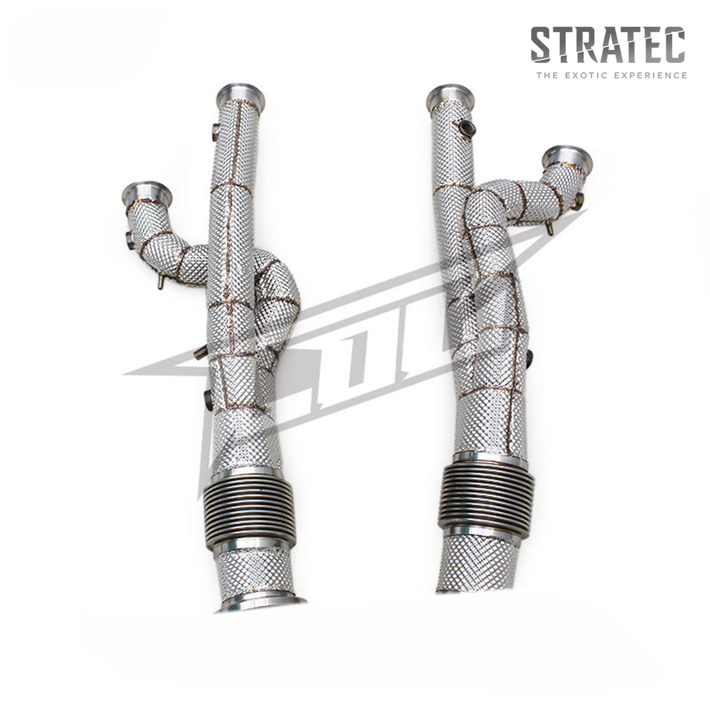 Straight Through Exhaust Downpipe System for Lamborghini Aventador SVJ Ultimae - Bull Boost Performance