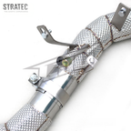 High‑Flow Downpipe with Heat Shield for Mercedes‑Benz E63 / E63S AMG W213 4.0TT - Bull Boost Performance