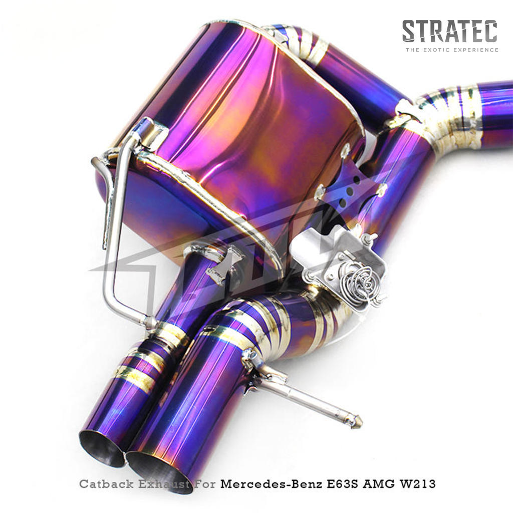 Titanium Valved Catback Exhaust System for Mercedes Benz E63 E63S AMG W213 4.0TT - Bull Boost Performance