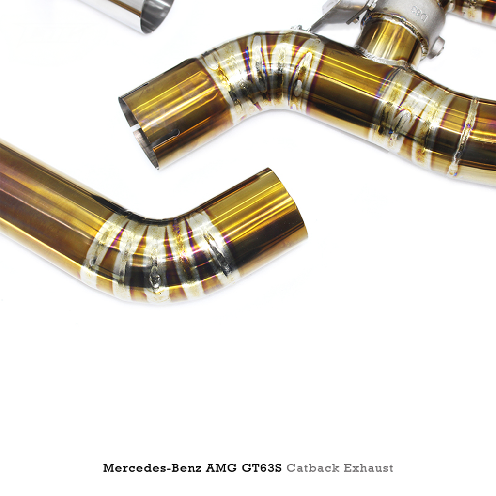 Titanium Valved Catback Exhaust System for Mercedes Benz AMG GT63 GT63S X290 - Bull Boost Performance