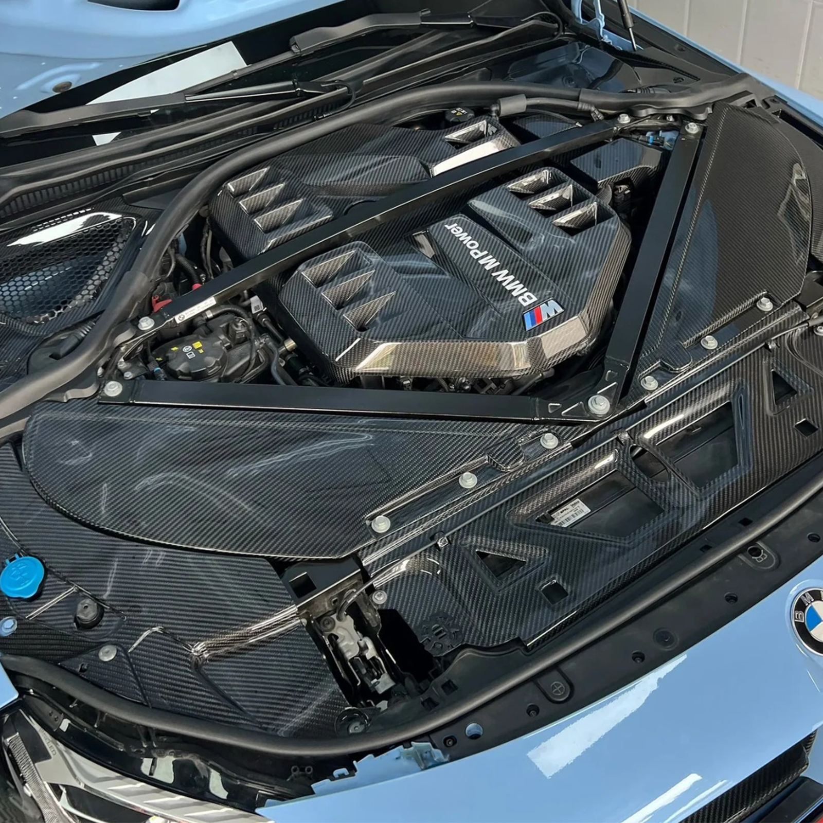 Forged Carbon Fiber Engine Bay Cover Kit for BMW G80 G81 M3 G82 G83 M4 - Bull Boost Performance
