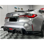 Carbon Fiber AD Style Rear Diffuser w/ LED Light for BMW G80 G81 G82 G83 M3 M4 - Bull Boost Performance