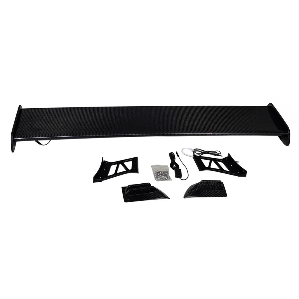 Prepreg Carbon Fiber Wing w/ LED for BMW G80 M3 G82 M4 G87 M2 - Bull Boost Performance