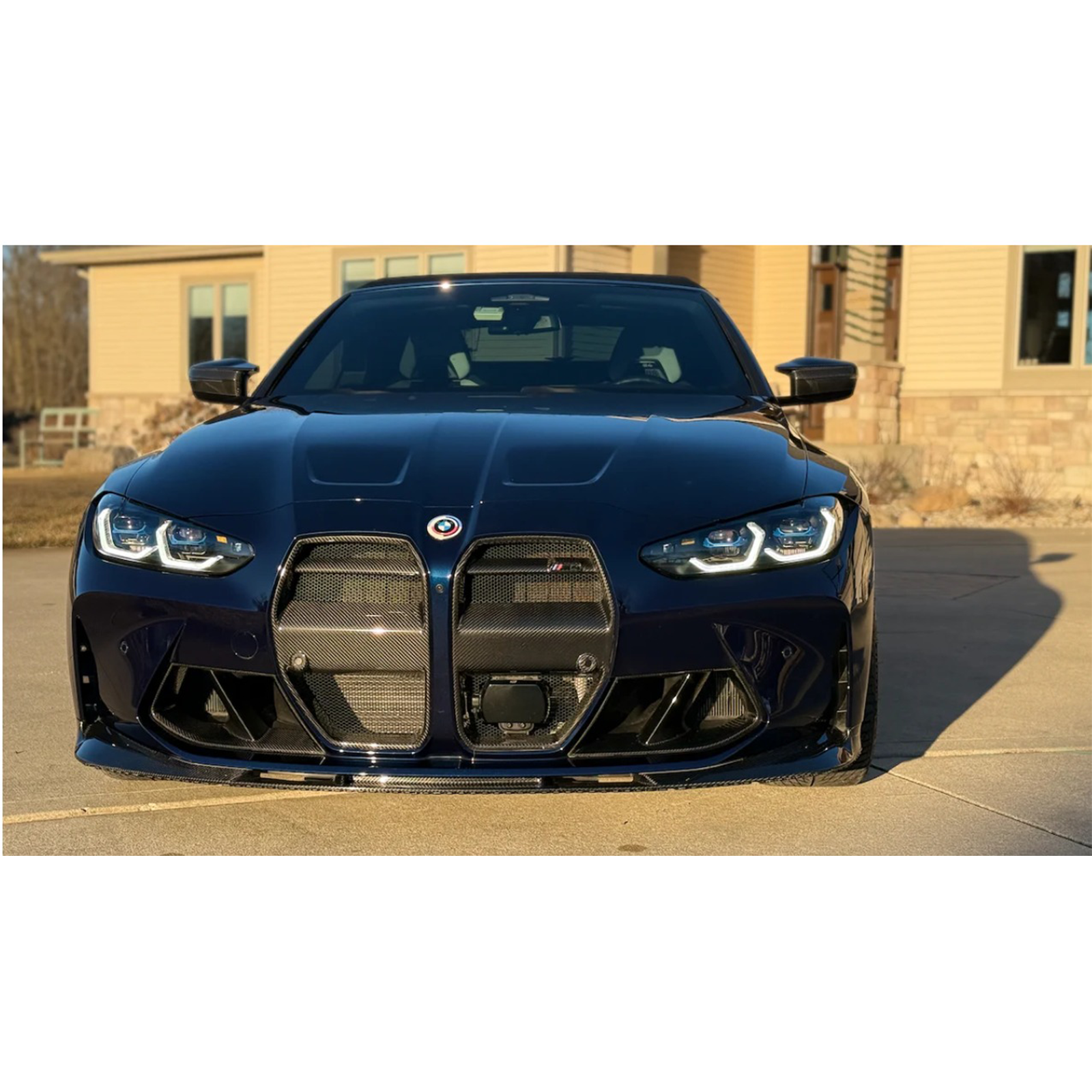 3D Style Dry Carbon Fiber Front Lip (OEM Mount) for BMW G80 M3 G82 G83 M4 - Bull Boost Performance