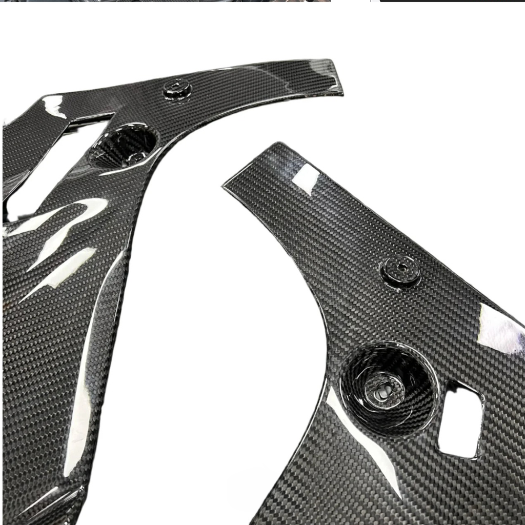 Carbon Fiber Engine Bay Headlight Corner Covers for BMW F90 M5 - Bull Boost Performance