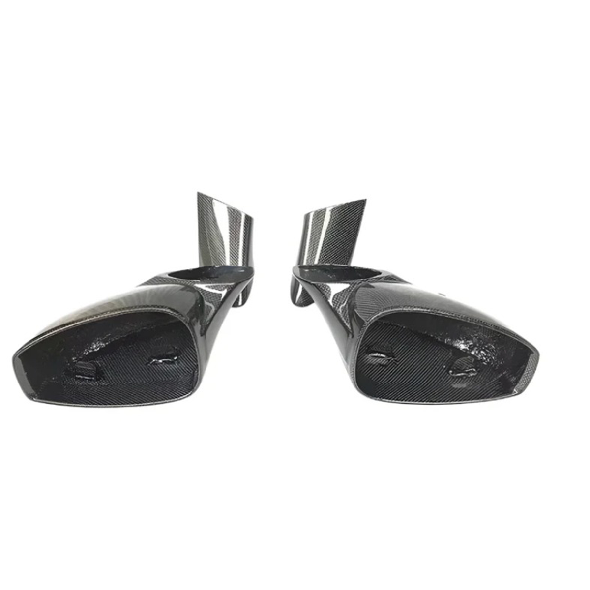 C Style Carbon Fiber Side Mirror Caps for Ferrari 488 GTB Spider by Stratec Systems