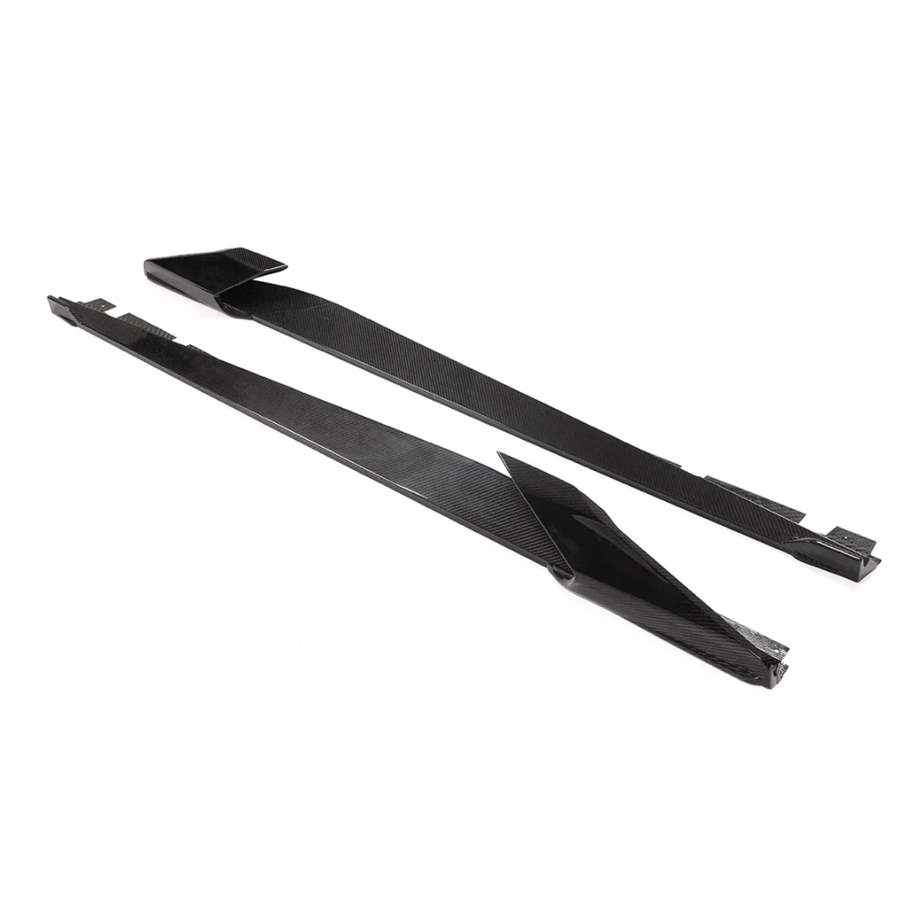 Carbon Fiber Side Skirt Extensions for Ferrari 488 by Stratec Systems