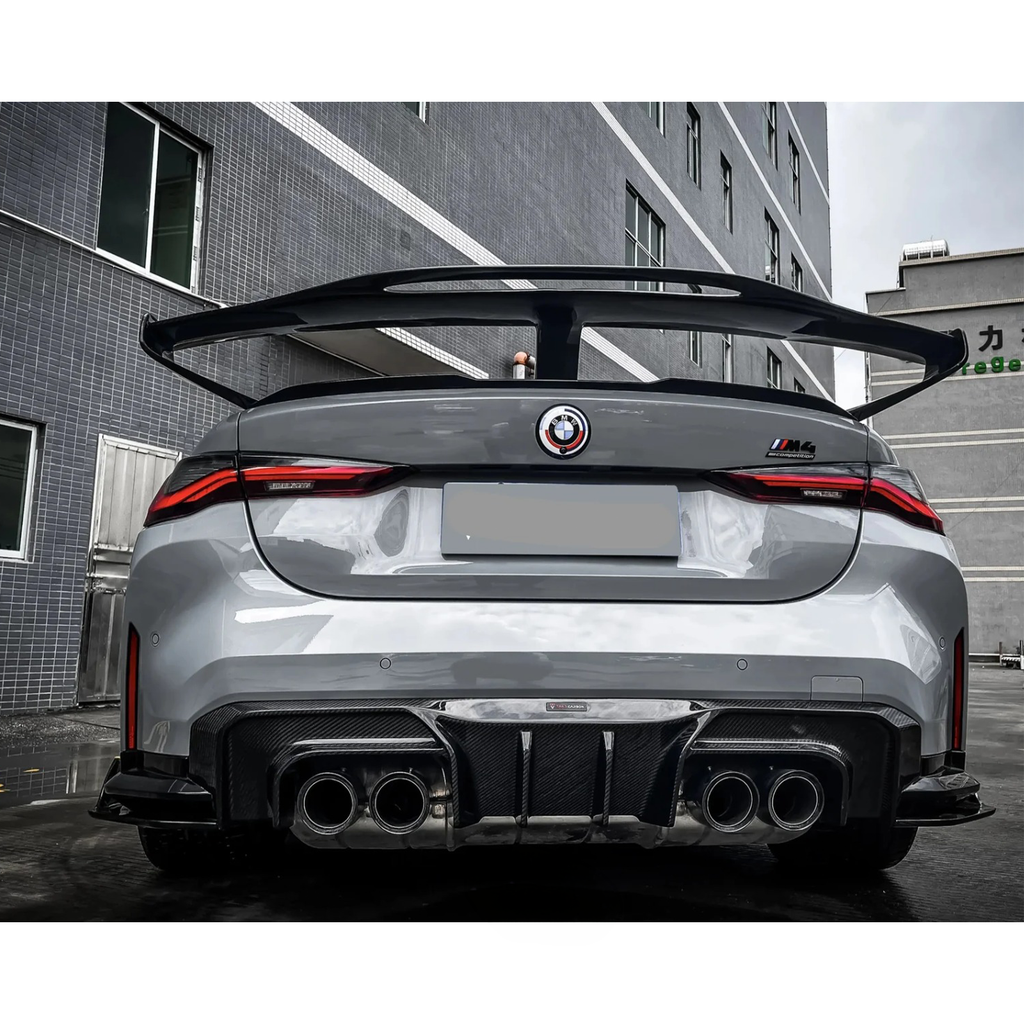 Prepreg Carbon Fiber TK Aggressive Large Rear Trunk Wing for BMW G80 M3 G82 - Bull Boost Performance