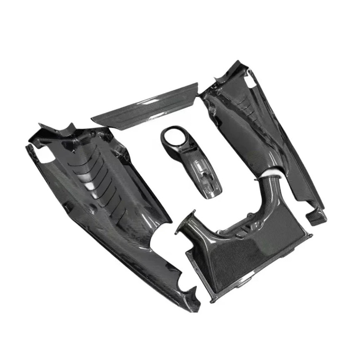 Dry Carbon Fiber Engine Bay Cover Set for Ferrari 488 by Stratec Systems