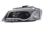 Audi A3 (8P 8PA) Black LED Headlights with Daytime Running Lights (2008-2012)
