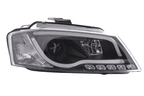 Audi A3 (8P 8PA) Black LED Headlights with Daytime Running Lights (2008-2012)
