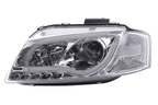 Audi A3 (8P 8PA) Chrome LED Headlights with Daytime Running Lights (2003-2008)