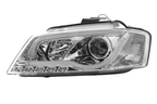 Audi A3 (8P 8PA) Chrome LED Headlights with Daytime Running Lights (2008-2012)